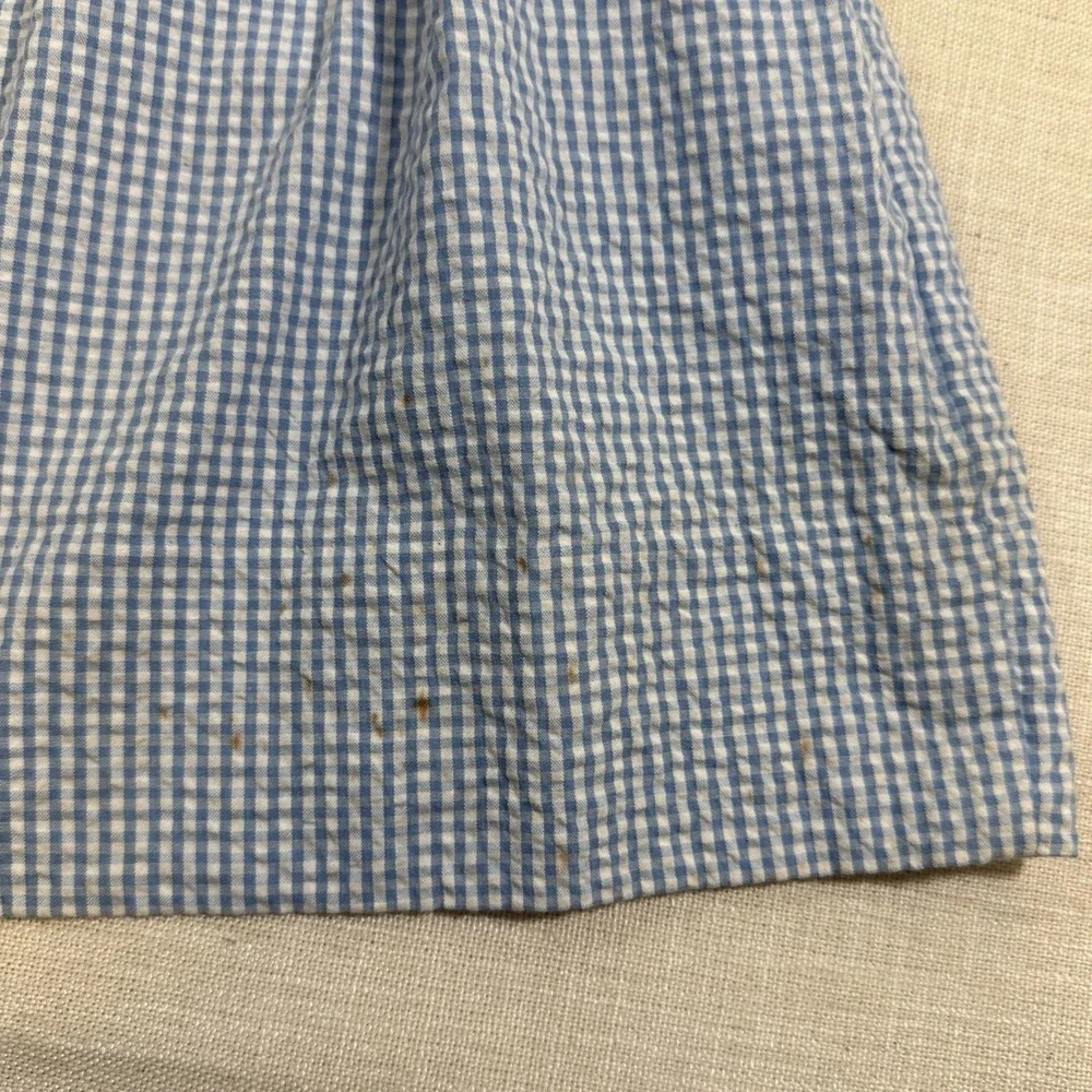 Petit Ami Dress Kids 4 Blue Gingham Seersucker Coastal Nautical Southern